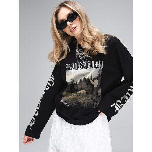 Лонгслив NOT TODAY, размер XL-2XL, , чёрный