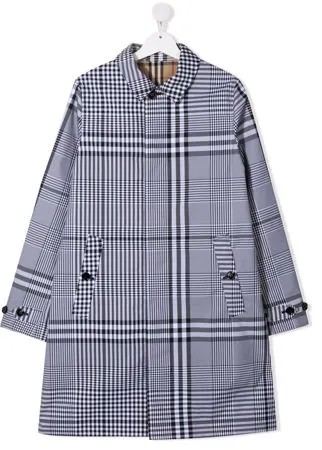 Burberry Kids двустороннее пальто в клетку
