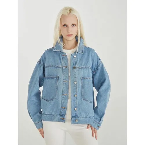 Женская джинсовая куртка LJCK068-3 р. S, Светло-синий