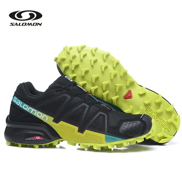 Оригинальные мужские кроссовки Salomon Speed Cross 4 CS для бега, красные мужские дышащие кроссовки на плоской подошве