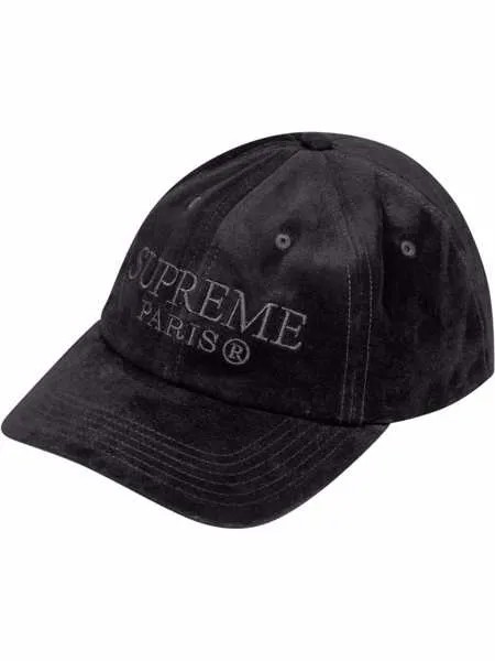 Supreme шестипанельная кепка с вышитым логотипом