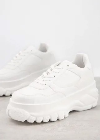 Белые кроссовки на массивной подошве ASOS DESIGN Depend-Белый