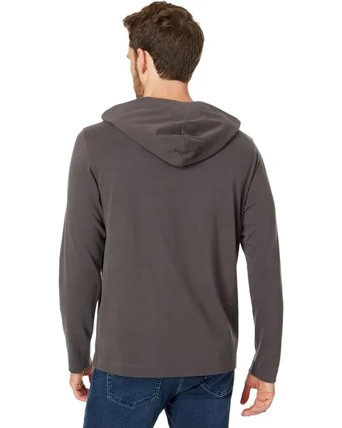 Худи Vince Sueded Jersey Pullover Hoodie, цвет Anchor Grey