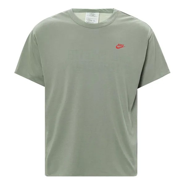 Футболка Men's Nike Logo Reversible Casual Round Neck Short Sleeve Gray T-Shirt, серый