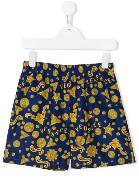 Versace Kids плавки-шорты с принтом