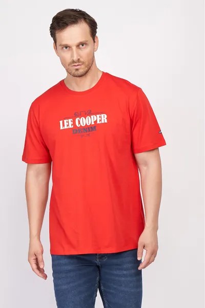 Футболка с логотипом Lee Cooper, красный