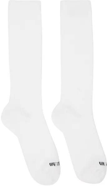 Белые жаккардовые носки We11done