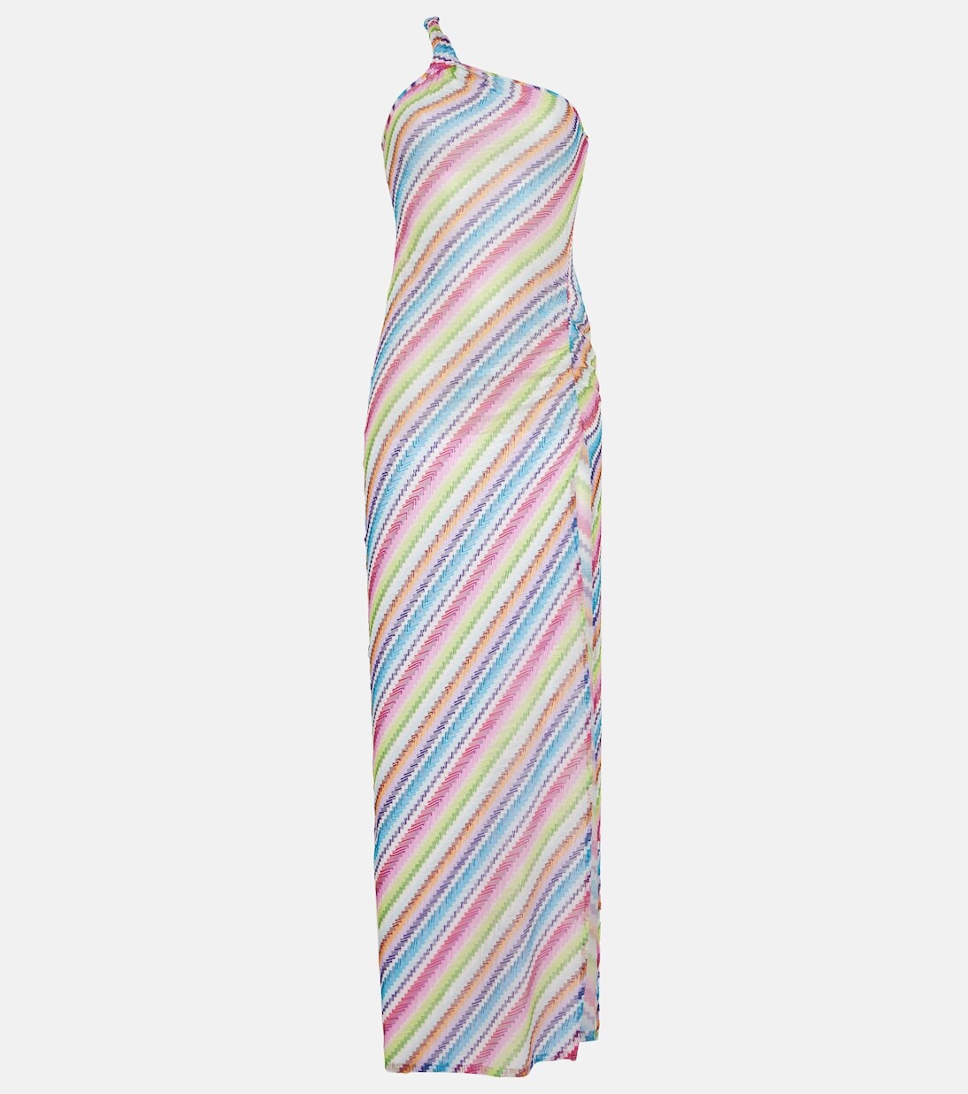 Пляжное платье на одно плечо с зигзагом Missoni, мультиколор