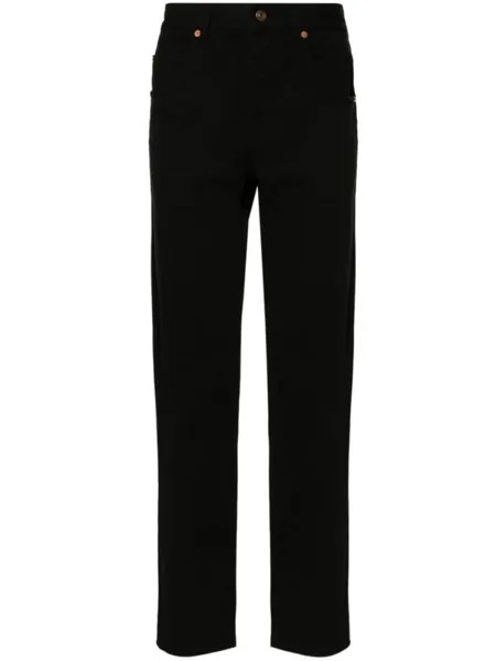 Gucci зауженные джинсы с пряжками Horsebit, черный