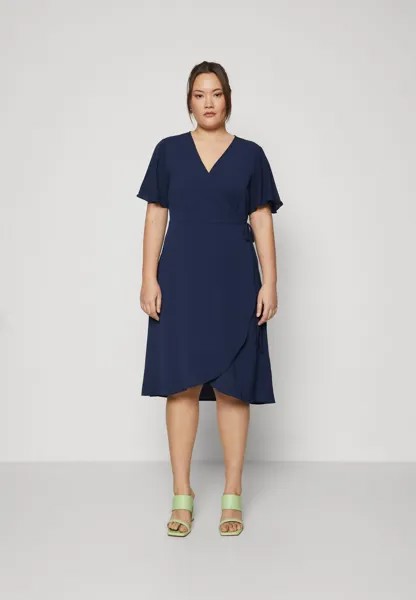 Дневное платье VMCSAKI WRAP DRESS Vero Moda Curve, цвет navy blazer