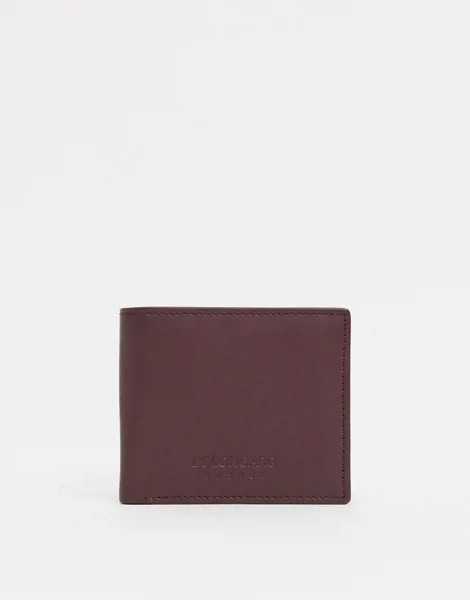 Кожаный бумажник двойного сложения Bolongaro Trevor-Красный