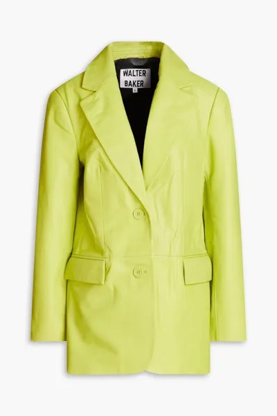 Кожаный пиджак Kira Walter Baker, зеленый лайм