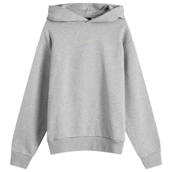 Худи A.P.C. Micro Logo Hoodie, цвет Heather Grey & Yellow