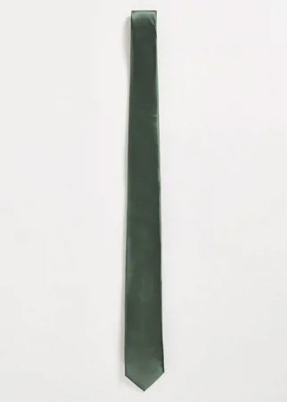 Однотонный атласный галстук Gianni Feraud-Зеленый цвет