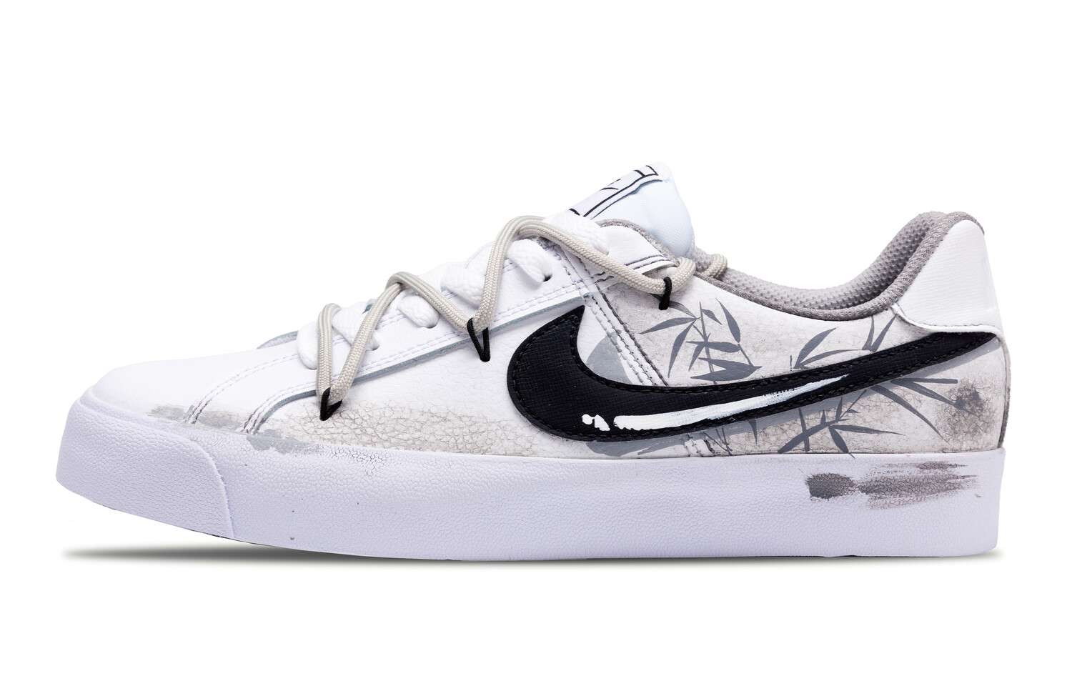 Кроссовки Nike Court Royale Skateboarding Shoes Unisex Low-top Black/white/gray, черный/белый/серый