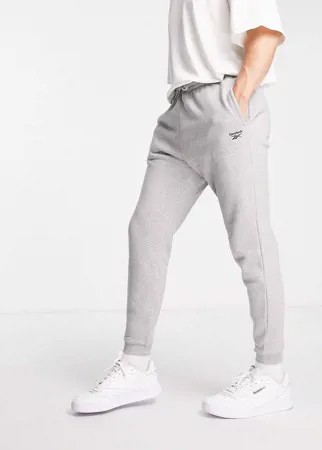 Серые джоггеры с маленьким логотипом Reebok Classics-Серый