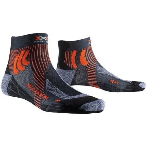 Носки X-Bionic 2021 Marathon Retina Stone Grey Melange/X-Orange (Eur:35-38)