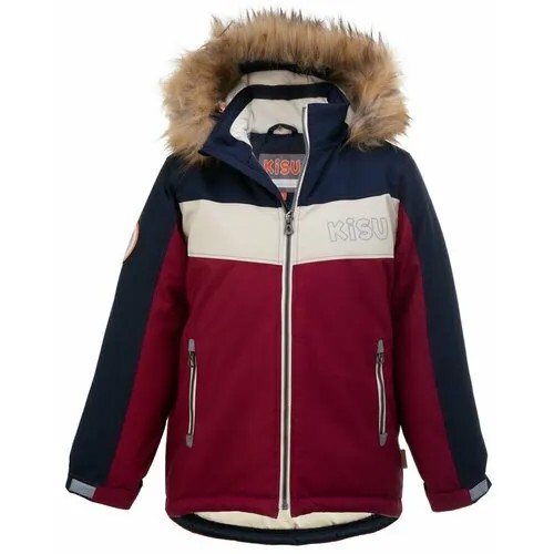 Куртка KISU, размер 128, бордовый