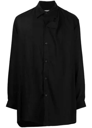Yohji Yamamoto рубашка TENCEL™ асимметричного кроя