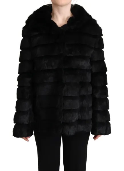 Куртка TALENTI Черный пиджак из искусственного меха с длинными рукавами IT48/US14/XXL Рекомендуемая розничная цена 400 долларов США