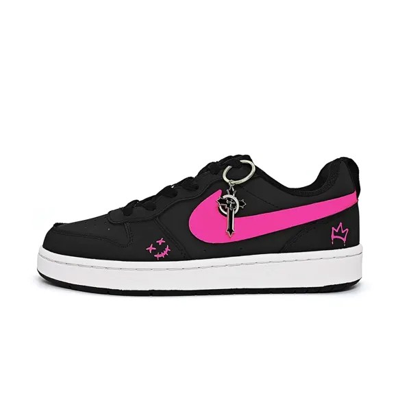 Кроссовки Nike Court Borough 2 Skateboarding Shoes Women's Low-top Black Powder, цвет Magenta