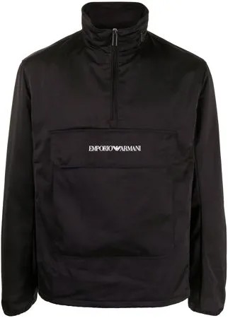 Emporio Armani спортивная куртка с логотипом и высоким воротником