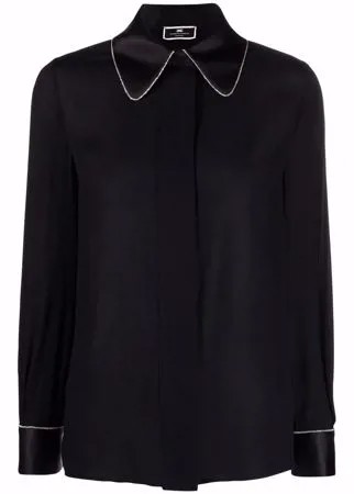 Elisabetta Franchi рубашка с декорированным воротником