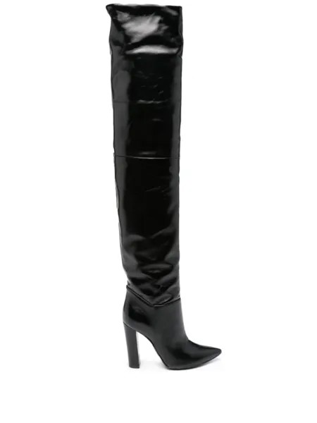 Philosophy Di Lorenzo Serafini 120mm leather pointy-toe boots, черный