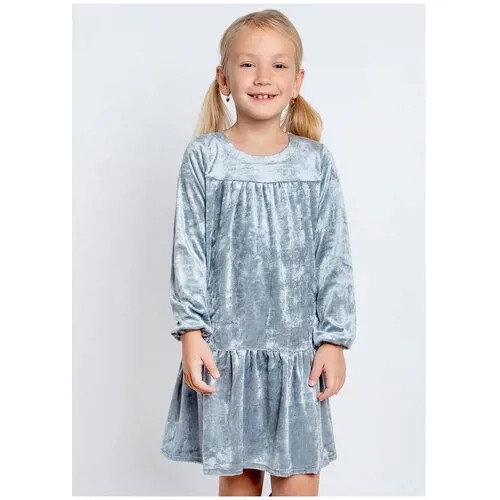 Платье YouLaLa серый велюр размер 110