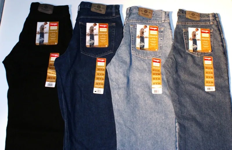 Новые джинсы свободного кроя Wrangler Five Star, все мужские размеры, доступны в четырех цветах