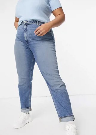 Узкие джинсы в винтажном стиле ASOS DESIGN Curve farleigh-Голубой