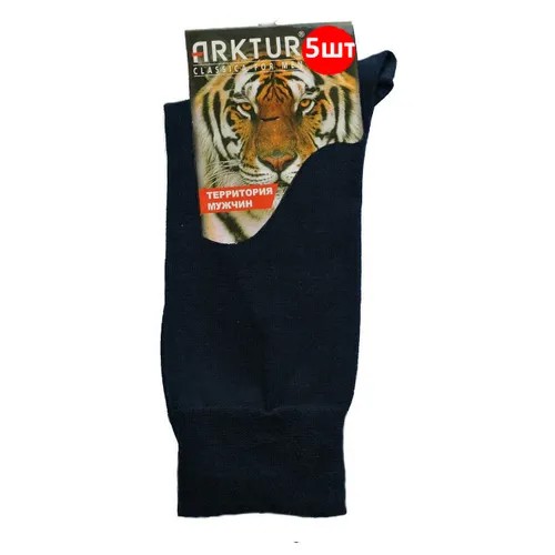 Мужские носки Грация, 5 пар, 5 уп., классические, нескользящие, утепленные, размер 40-42, бежевый
