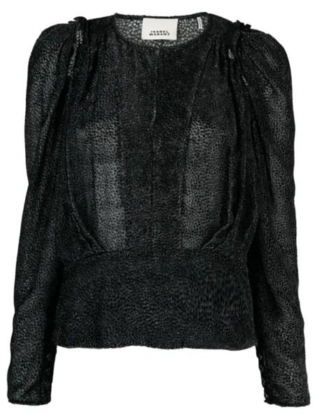 ISABEL MARANT бархатная блузка Zarga, черный