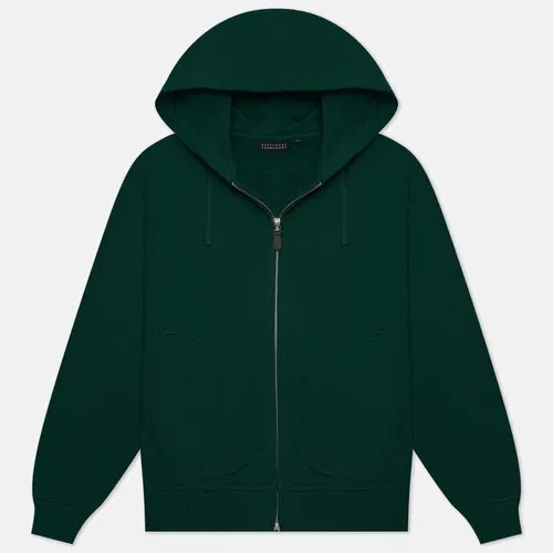 Толстовка EASTLOGUE permanent zip up hoodie 23fw, силуэт прямой, размер m, зеленый