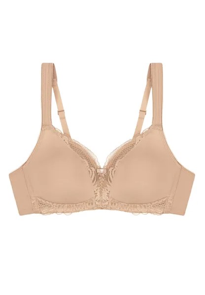 Бюстгальтер без косточек Triumph BH ohne Bügel Modern Lace + Cotton, цвет Neutral Beige