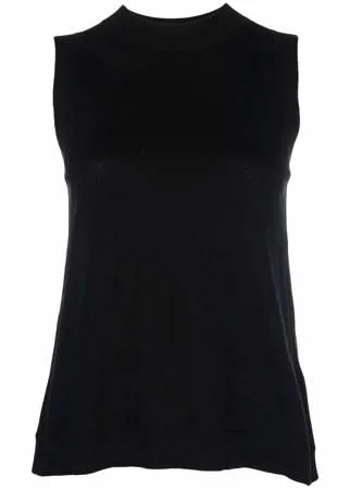 Allude топ с воротником-стойкой