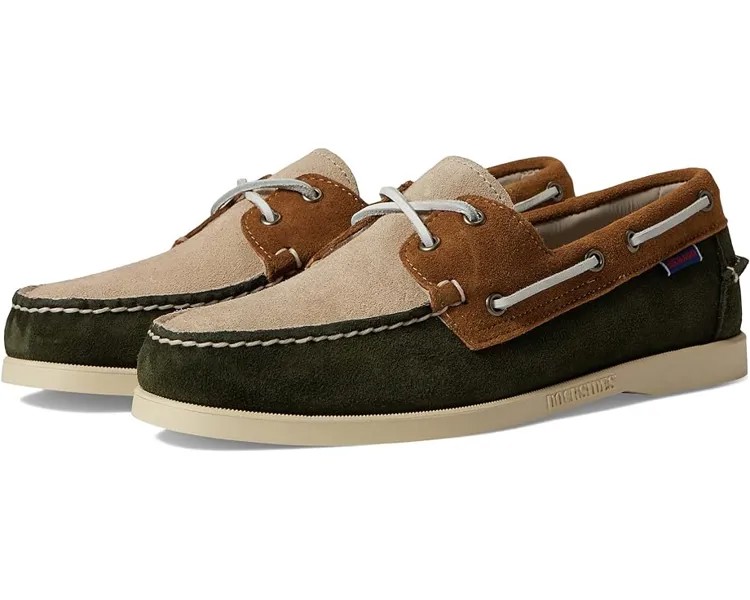 Топсайдеры Sebago Portland Jib, цвет Green Thyme/Taupe/Cuoio