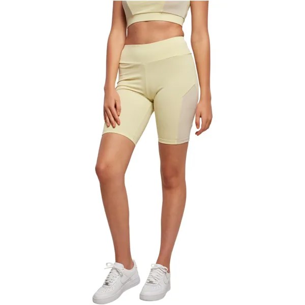 Леггинсы Urban Classics Color Block Cycle Short, желтый