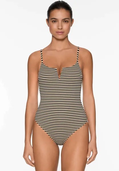 Купальник STRIPE V-NOTCH NECKLINE OYSHO, цвет black