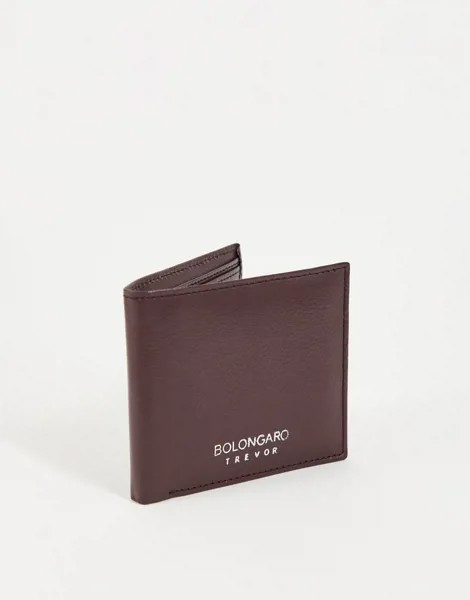 Бумажник в одно сложение из зернистой кожи коричневого цвета Bolongaro Trevor-Коричневый цвет