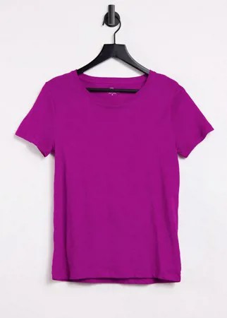 Фиолетовая винтажная футболка из хлопка с круглым вырезом J. Crew-Фиолетовый цвет