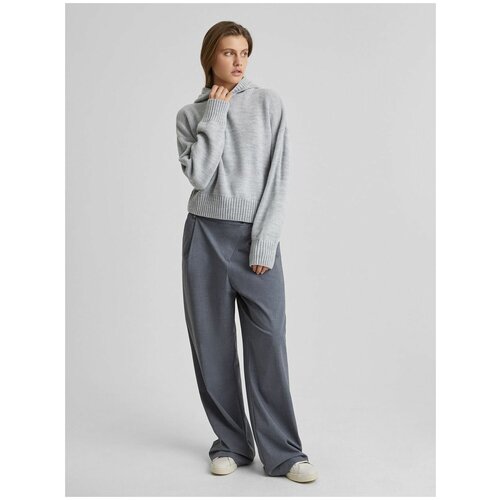 Джемпер Aim Clothing, длинный рукав, оверсайз, капюшон, размер 44-50, зеленый