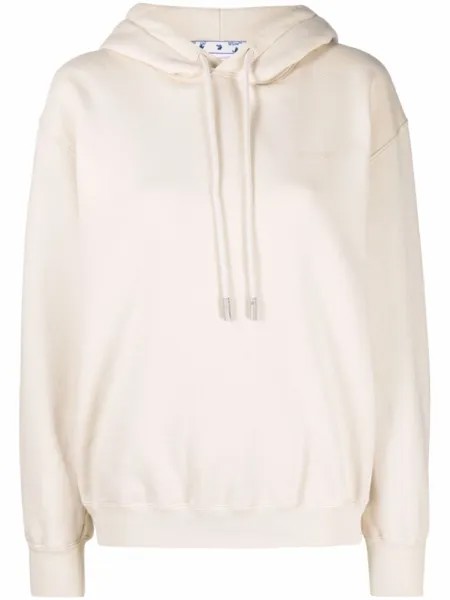 Off-White худи с полосками Diag, нейтральный цвет