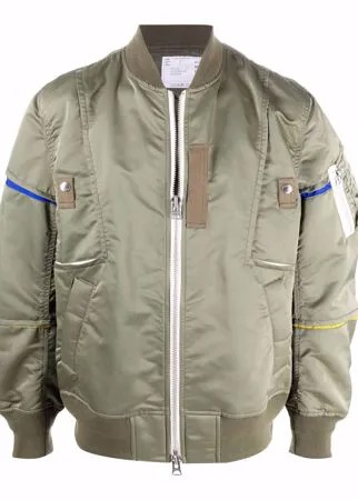 Sacai глянцевый бомбер
