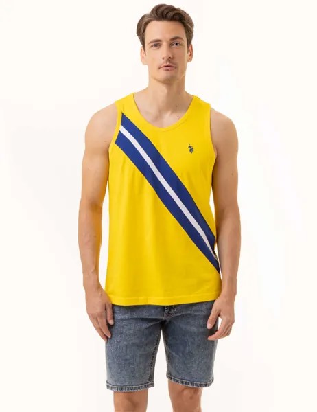 Майка U.S. Polo Assn. Diagonal Sash Jersey, желтый