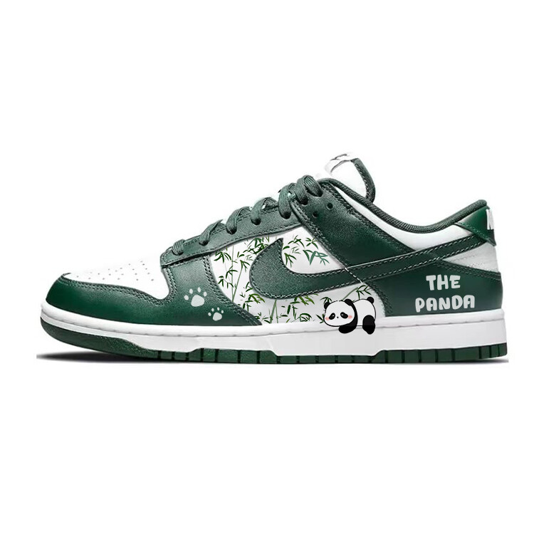 Кроссовки Nike Dunk Skateboarding Shoes Unisex Low-top White/green, зеленый