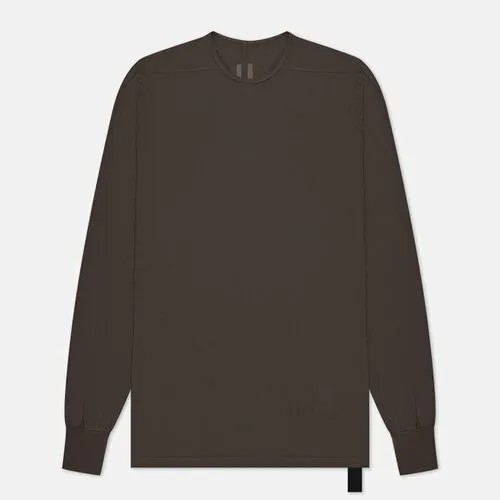 Лонгслив Rick Owens luxor level t, хлопок, размер s, коричневый