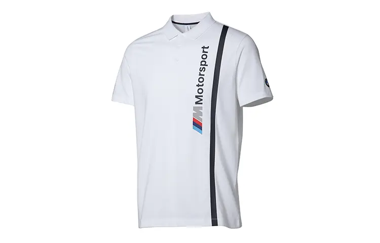 Мужская рубашка-поло BMW Motorsport белого цвета Puma, белый