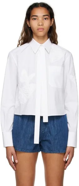 Белая хлопковая рубашка Valentino