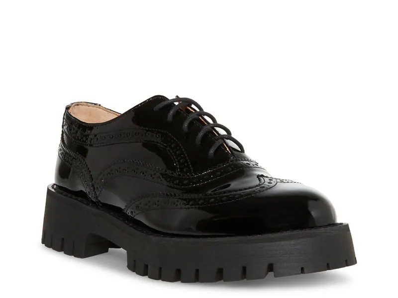 Туфли-оксфорды Steve Madden Lance Platform Wingtip, черный